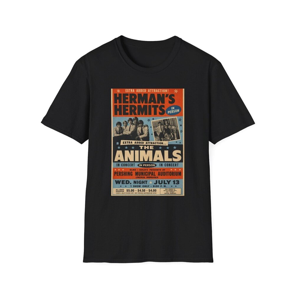 Hermans Hermits Animals Fan Fiction Concert Poster T-Shirt